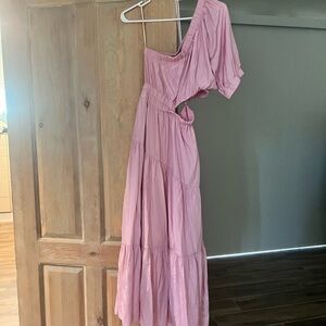 Moon River One-Shoulder Pink Dress